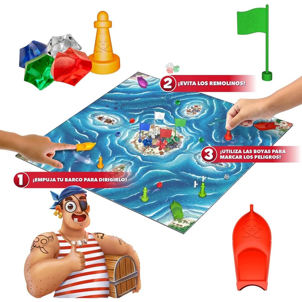 Bermuda Pirates | Juego de Mesa Familiar de Imanes y Tesoros | SD Games