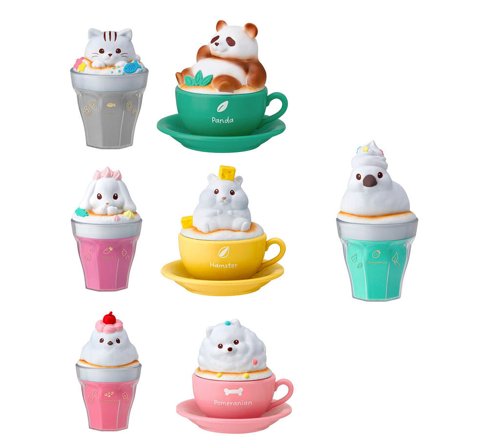 Figura Charalatte Animal | Coleccionable Sorpresa 3D Arte Latte | Con Chicle y Estuche | Bandai