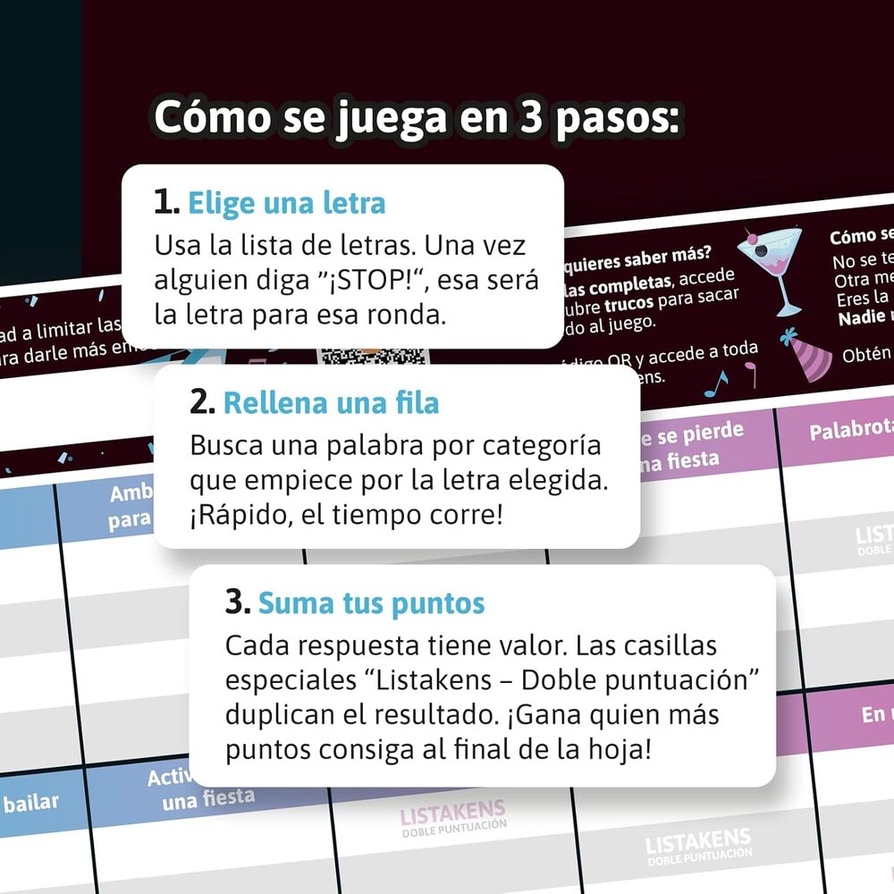 Listos, Listas y Listakens Party | Juego de Mesa de Palabras | SD Games