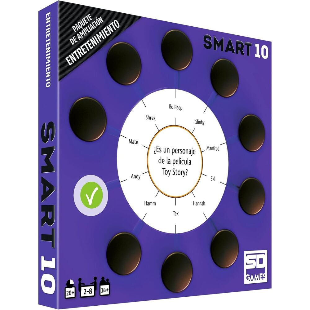 Smart 10: Entretenimiento | Juego de Trivia Familiar | 2-6 Jugadores | +12 Años | Asmodee