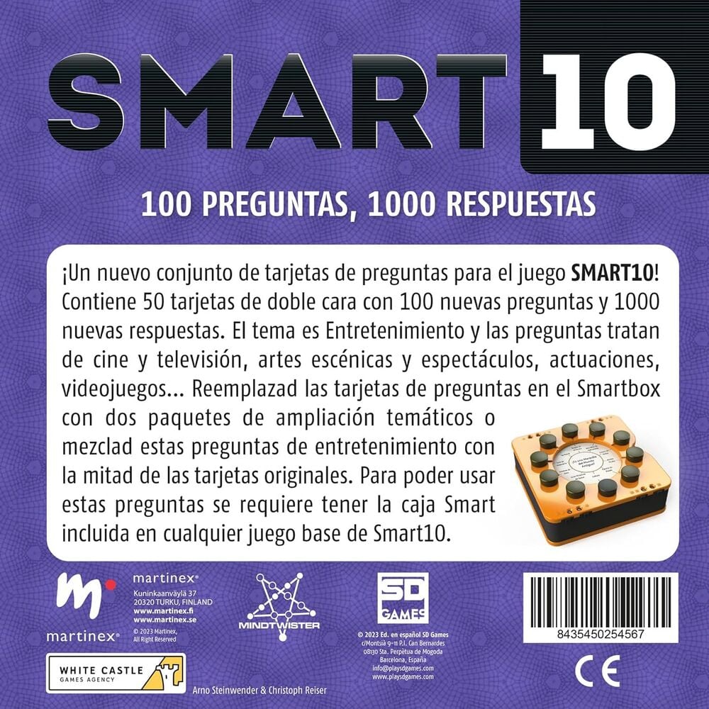 Smart 10: Entretenimiento | Juego de Trivia Familiar | 2-6 Jugadores | +12 Años | Asmodee