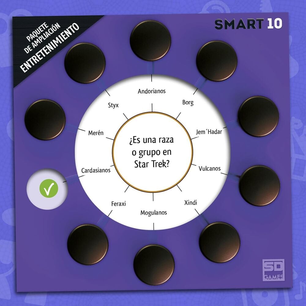 Smart 10: Entretenimiento | Juego de Trivia Familiar | 2-6 Jugadores | +12 Años | Asmodee