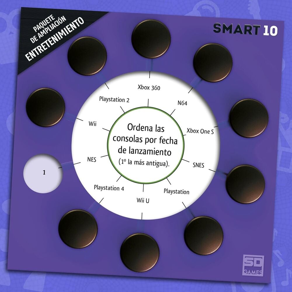 Smart 10: Entretenimiento | Juego de Trivia Familiar | 2-6 Jugadores | +12 Años | Asmodee