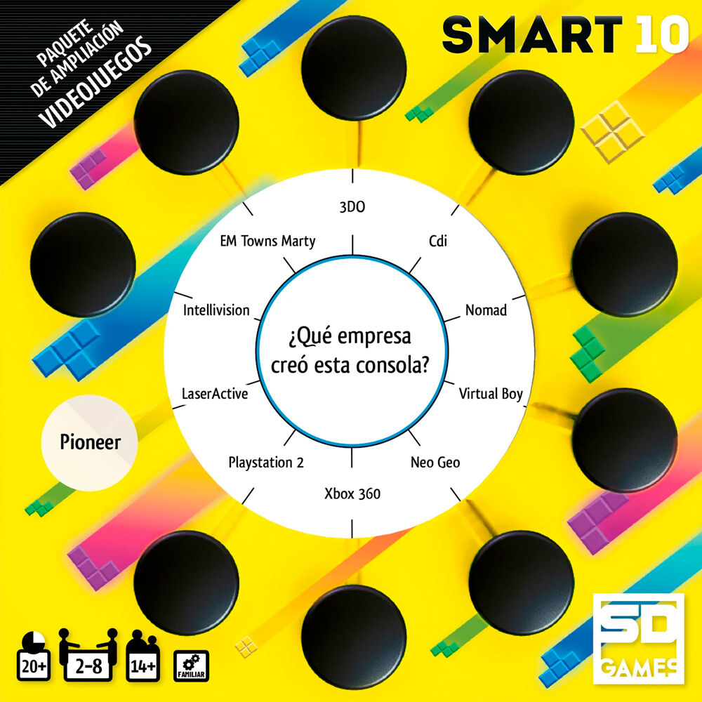 Smart 10 Videojuegos | Paquete Ampliación | 100 Preguntas | Juego de Mesa SD Games