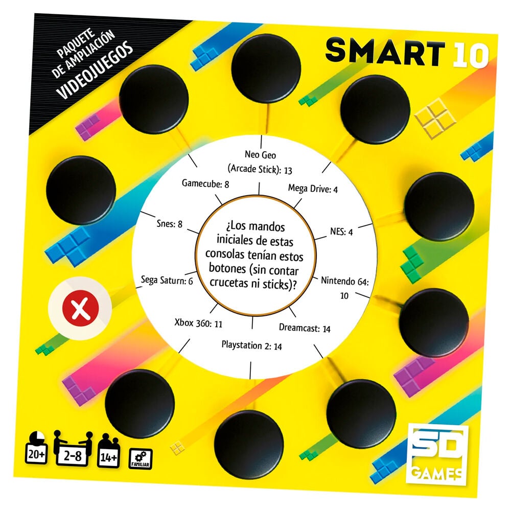 Smart 10 Videojuegos | Paquete Ampliación | 100 Preguntas | Juego de Mesa SD Games