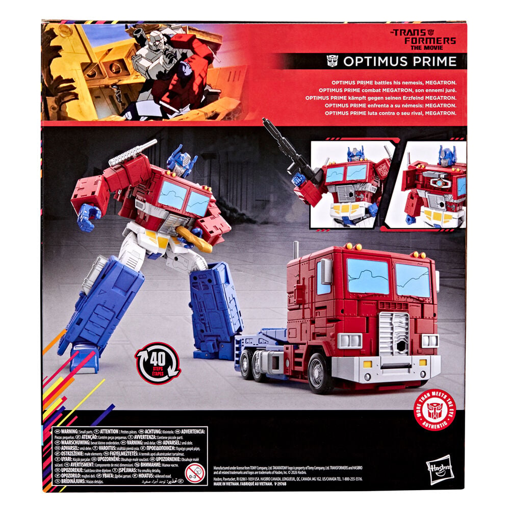Figura Hasbro Transformers Studio Series Optimus Prime | The Movie 1986 | 40 Aniversario