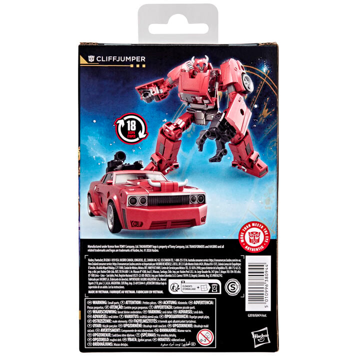 Figura Hasbro Transformers Age of the Primes Cliffjumper | Figura Transformable 18 Pasos