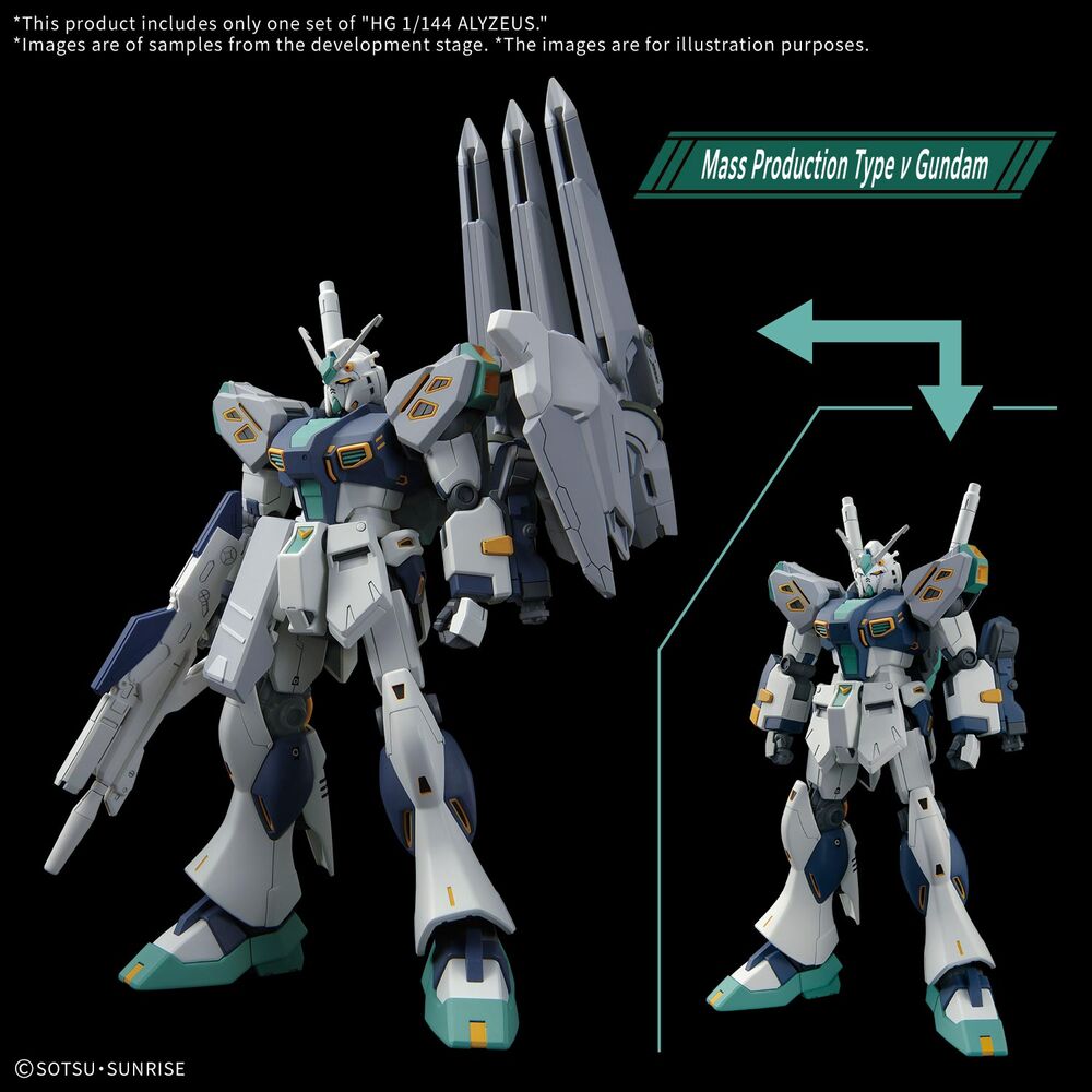 XI Gundam Alyzeus | Maqueta Gunpla HG 1/144 25cm | 4 Configuraciones | Mobile Suit Gundam Hathaway | Bandai Hobby