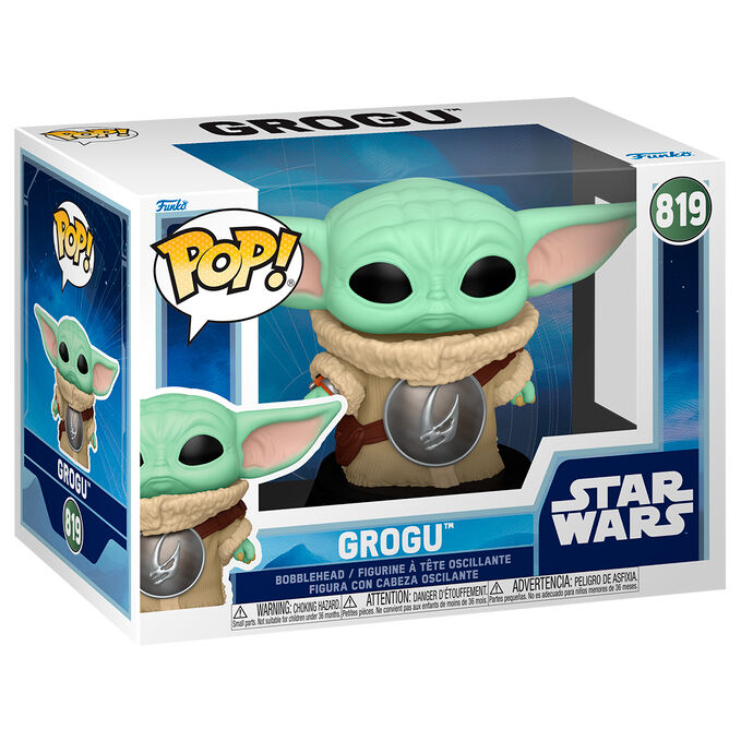 Funko Pop! Grogu con Rana #819 | Star Wars The Mandalorian | Figura Vinilo