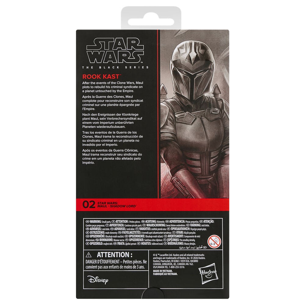 Figura Hasbro Star Wars Black Series Rook Kast | Maul Shadow Lord | 15cm Coleccionista