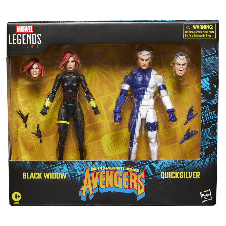 Pack 2 Figuras Hasbro Marvel Legends Avengers Black Widow & Quicksilver | The Crossing | 15cm