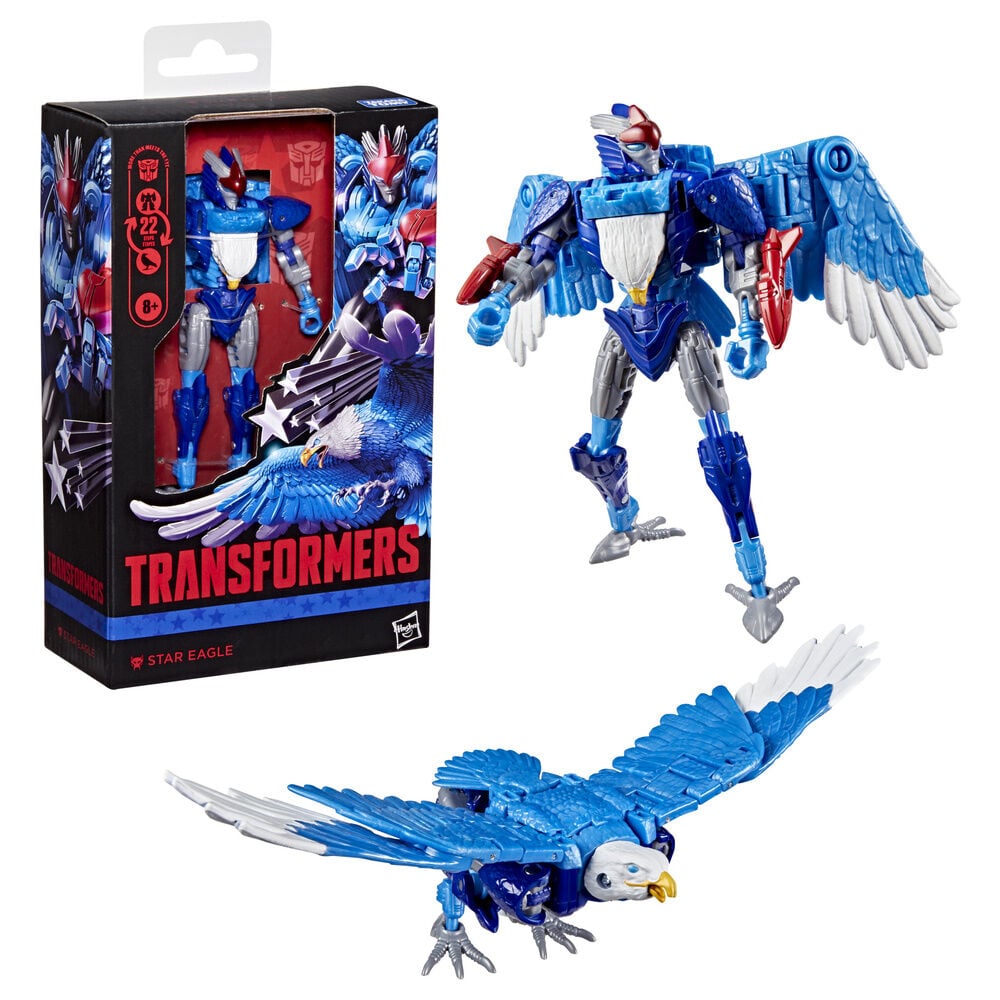 Figura Hasbro Transformers Star Eagle | Robot a Águila en 22 Pasos | +8 Años Coleccionista