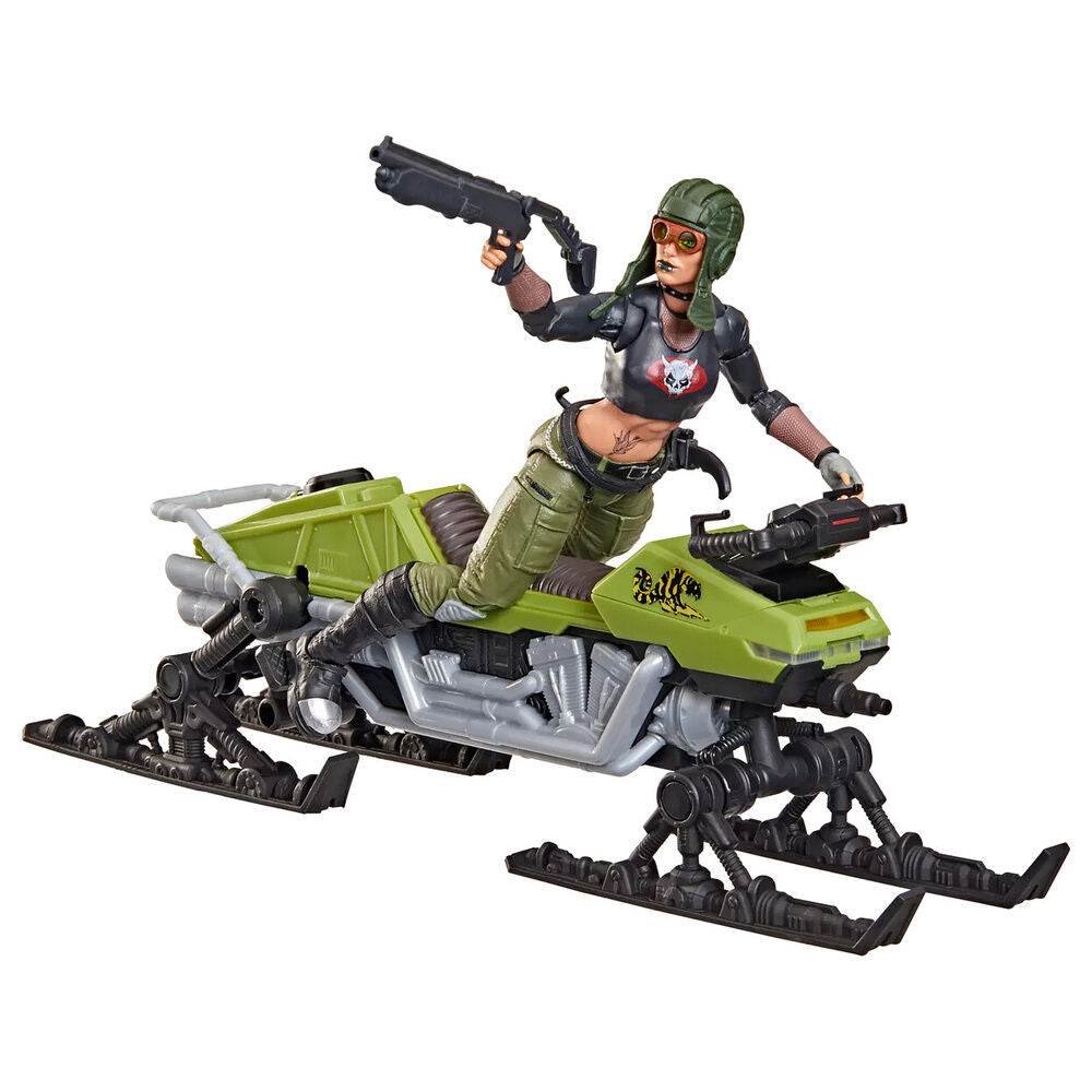 Figura Hasbro G.I. Joe Classified Series Cobra Zanya & Dreadnok Chameleon | Set Figura + Vehículo