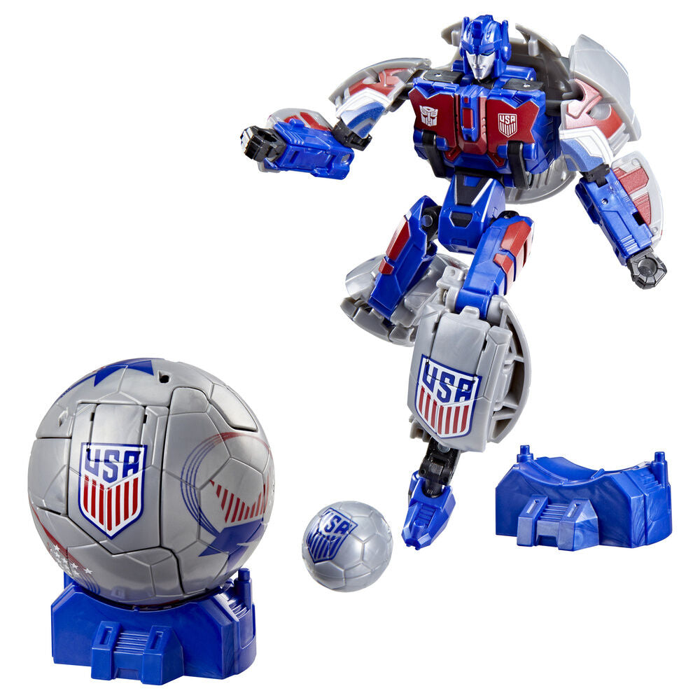 Figura Hasbro Transformers Fútbol 2 en 1 Breakaway | Robot a Balón en 33 Pasos | +8 Años