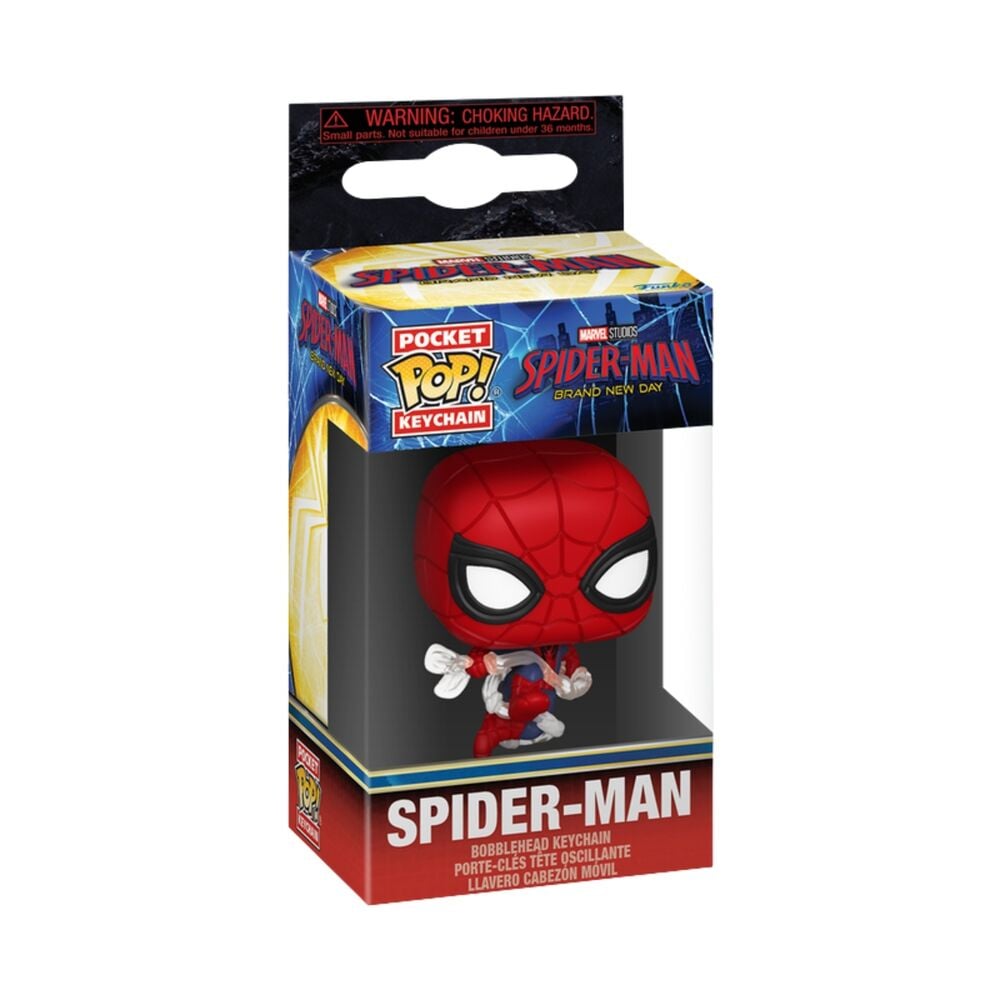 Funko Pop! Keychain Spider-Man Brand New Day Metallic | Marvel | Llavero Vinilo