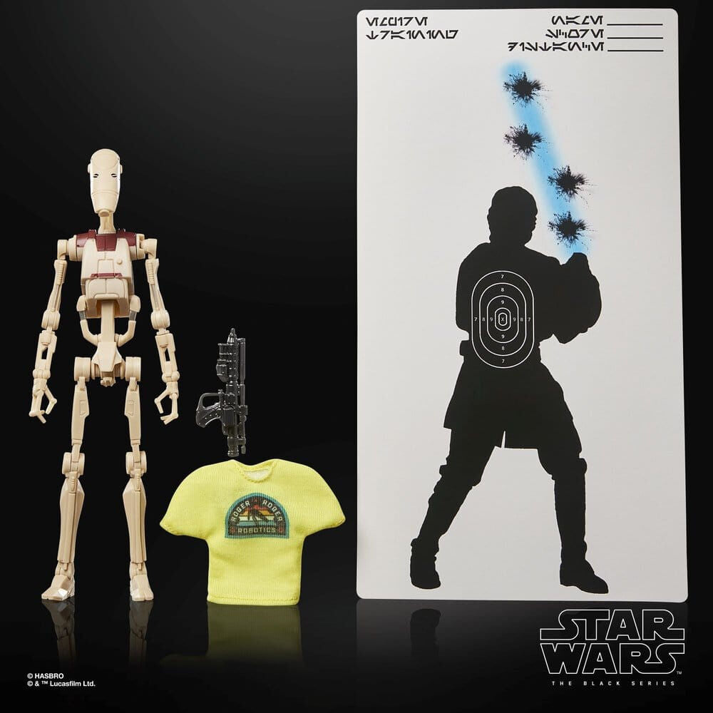 Figura Hasbro Star Wars Black Series B1 Battle Droid | May The 4th Be With You | Camiseta Incluida