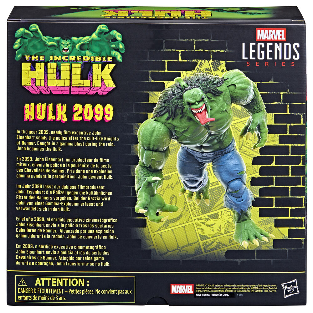 Figura Hasbro Marvel Legends Hulk 2099 | El Increíble Hulk | 15cm Coleccionista Marvel