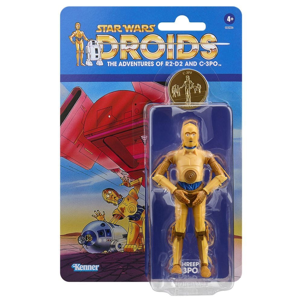 Figura Hasbro Star Wars Droids C-3PO | The Adventures of R2-D2 and C-3PO | Vintage Blister