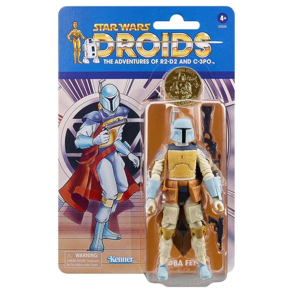 Figura Hasbro Star Wars Droids Boba Fett | The Adventures of R2-D2 and C-3PO | Vintage Blister