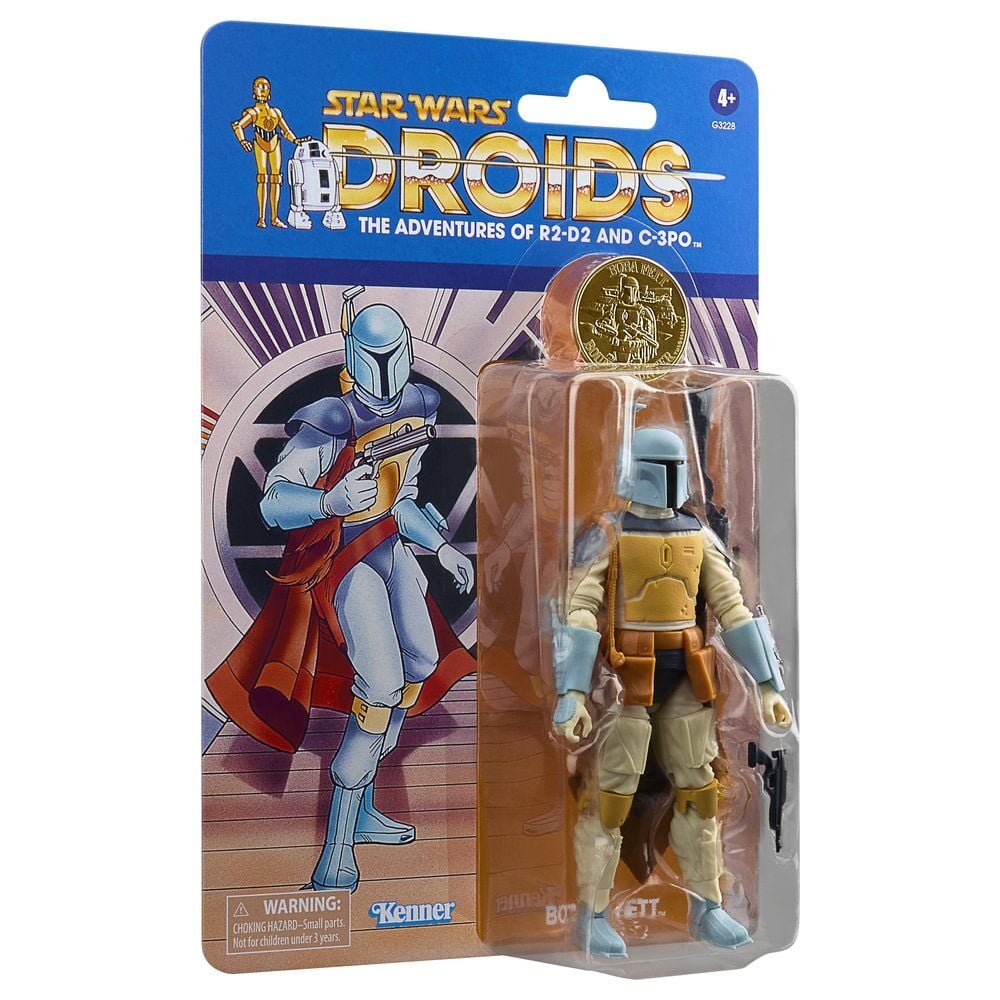 Figura Hasbro Star Wars Droids Boba Fett | The Adventures of R2-D2 and C-3PO | Vintage Blister