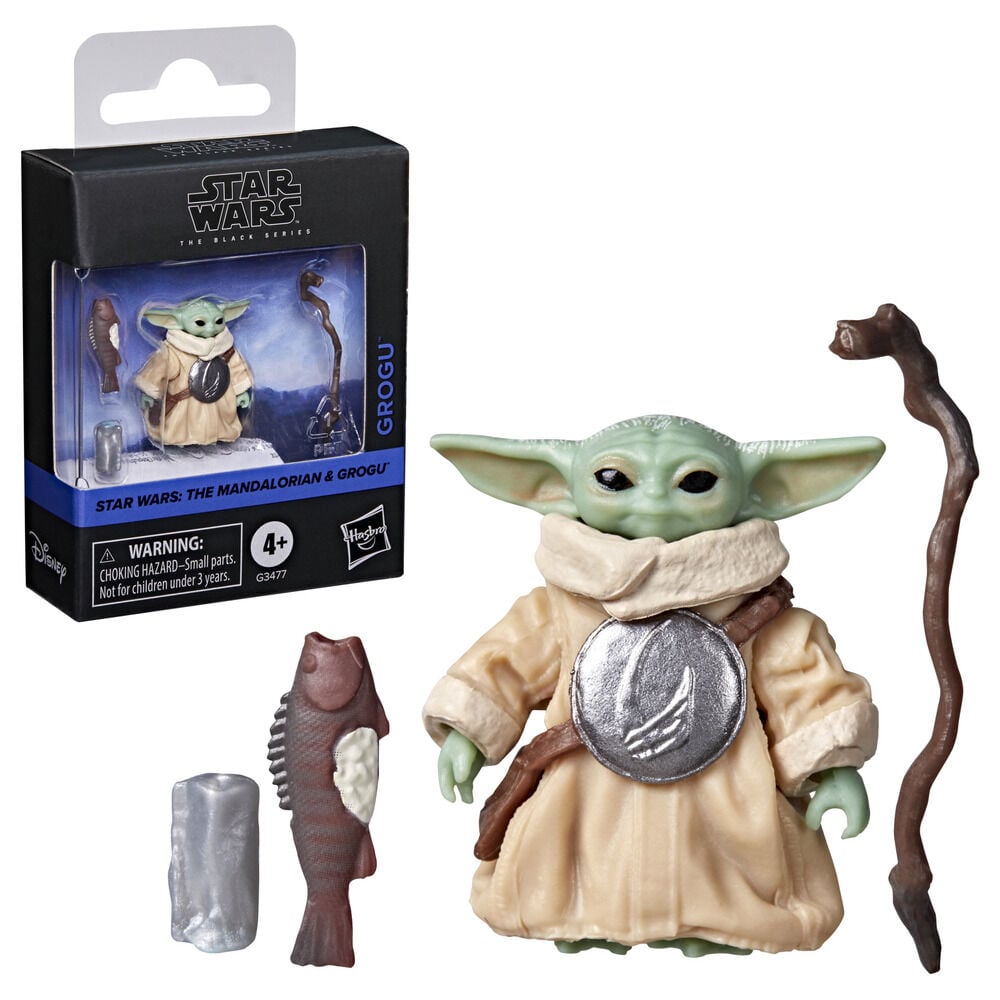 Figura Hasbro Star Wars Black Series Grogu | The Mandalorian | Con Bastón y Accesorios