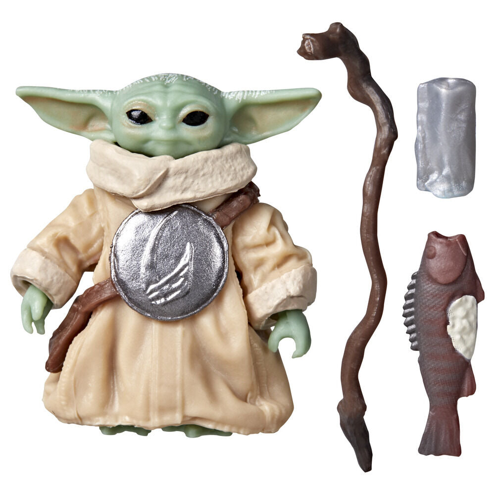 Figura Hasbro Star Wars Black Series Grogu | The Mandalorian | Con Bastón y Accesorios