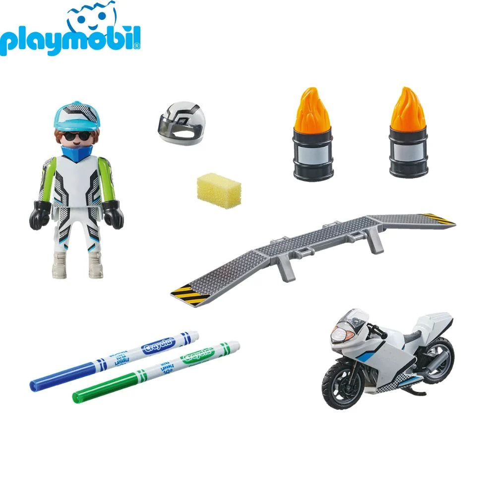 Playmobil Color | Moto Personalizable con Crayola | Juego Creativo