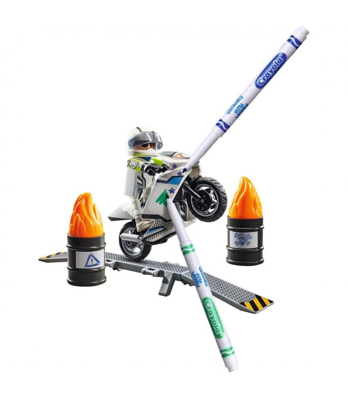 Playmobil Color | Moto Personalizable con Crayola | Juego Creativo
