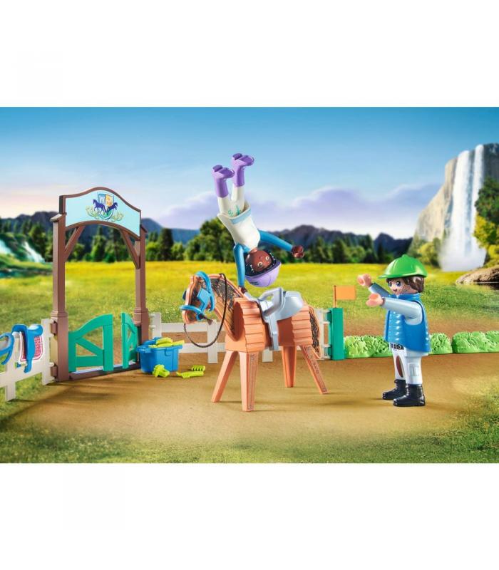 Playmobil Horses of Waterfall | Escuela Moderna de Equitación | Owen y Zoe | 2 Figuras | Playmobil