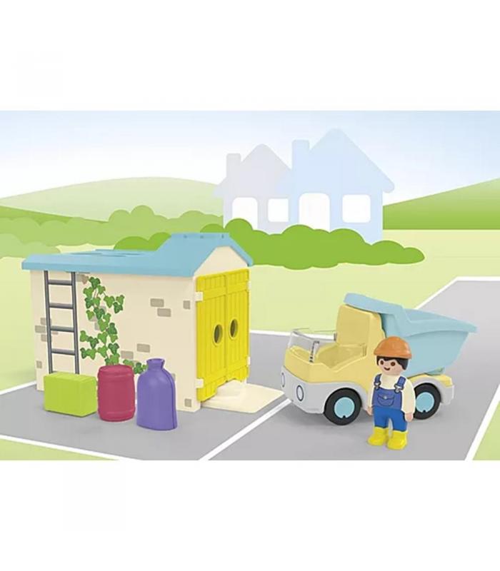 Playmobil Junior | Camión con Garaje de Clasificación | Juego de Construcción | Playmobil