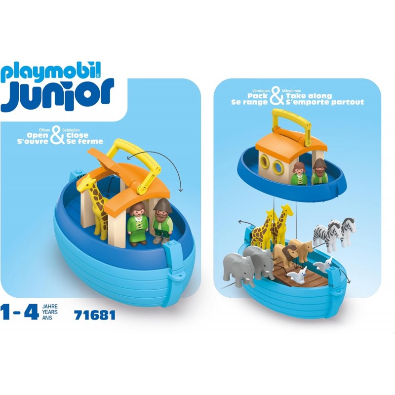 Playmobil Junior | Arca de Noé con Maletín | 5 Parejas de Animales | Playmobil