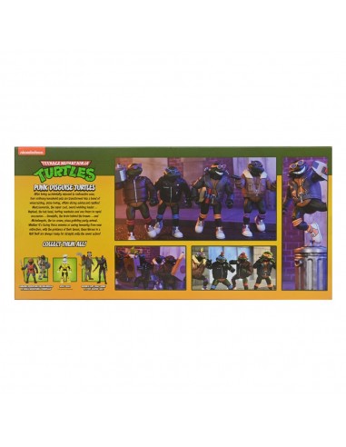 Figura NECA | Punk Turtles Pack 4 | TMNT Serie Animada Scale Action | 18 cm | Coleccionista