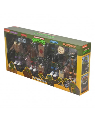 Figura NECA | Punk Turtles Pack 4 | TMNT Serie Animada Scale Action | 18 cm | Coleccionista