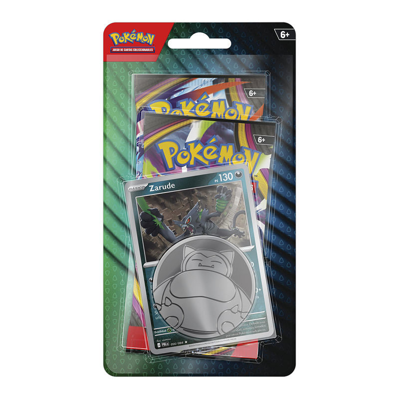 Pokémon TCG | Blíster 2 Sobres + Carta Promo Zarude + Moneda Snorlax | Español