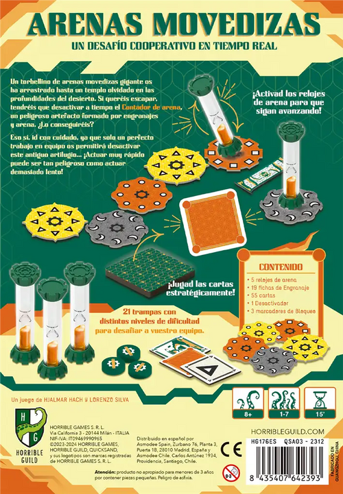 Arenas Movedizas | Juego Cooperativo en Tiempo Real | 2-5 Jugadores | +8 Años | Horrible Guild | Asmodee