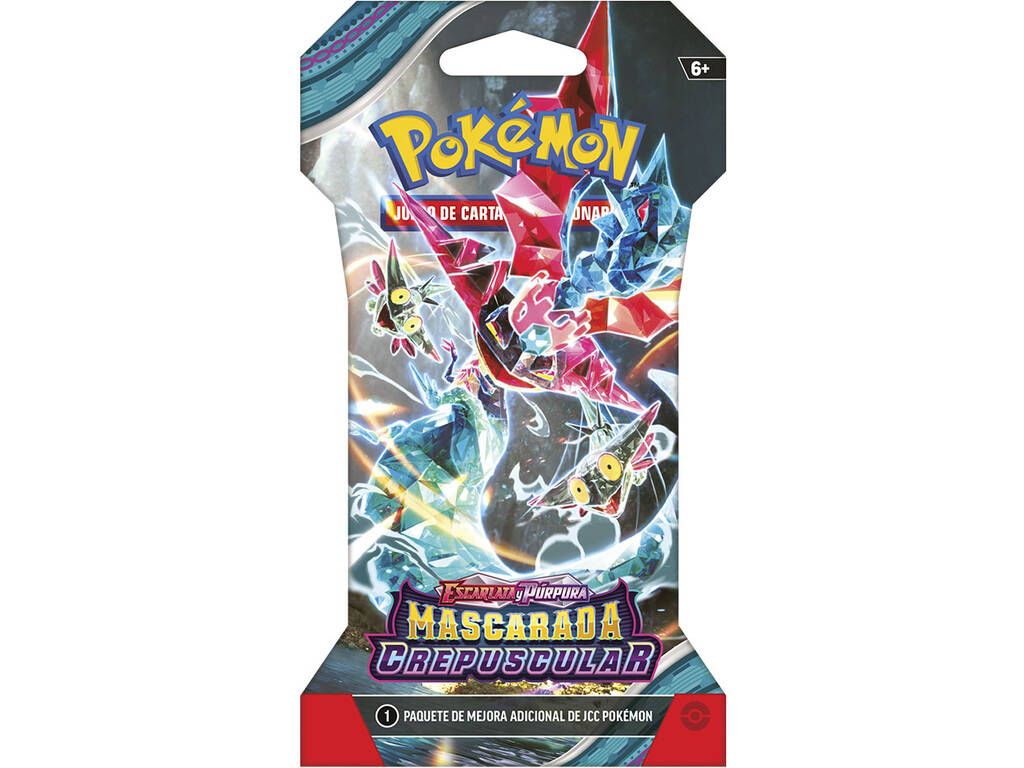 Pokémon TCG | 24 Blisters con Sobre de Mascarada crepuscular | Escarlata y Púrpura | Español