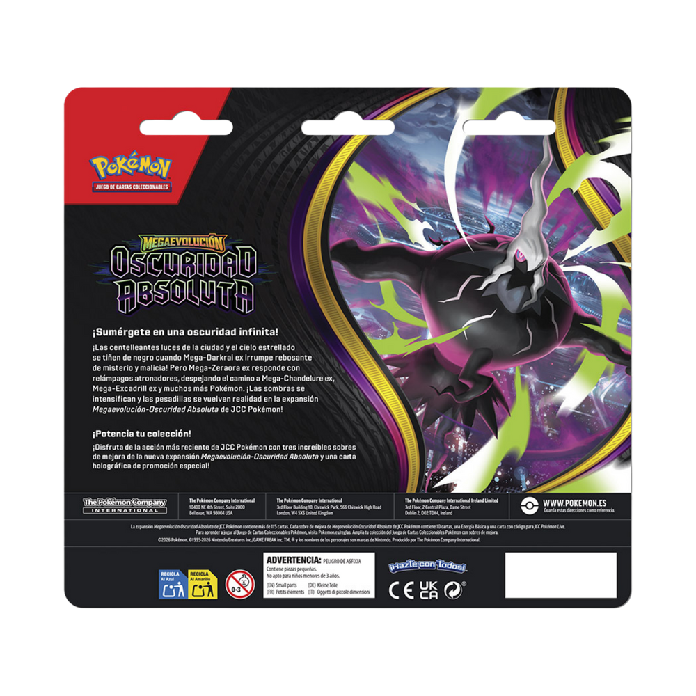 Pokémon TCG | Oscuridad Absoluta | Blíster 3 Sobres | Español