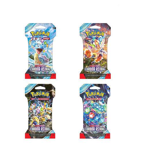 Pokémon TCG | 24 Blisters con Sobre Corona Astral | Escarlata y Púrpura | Español