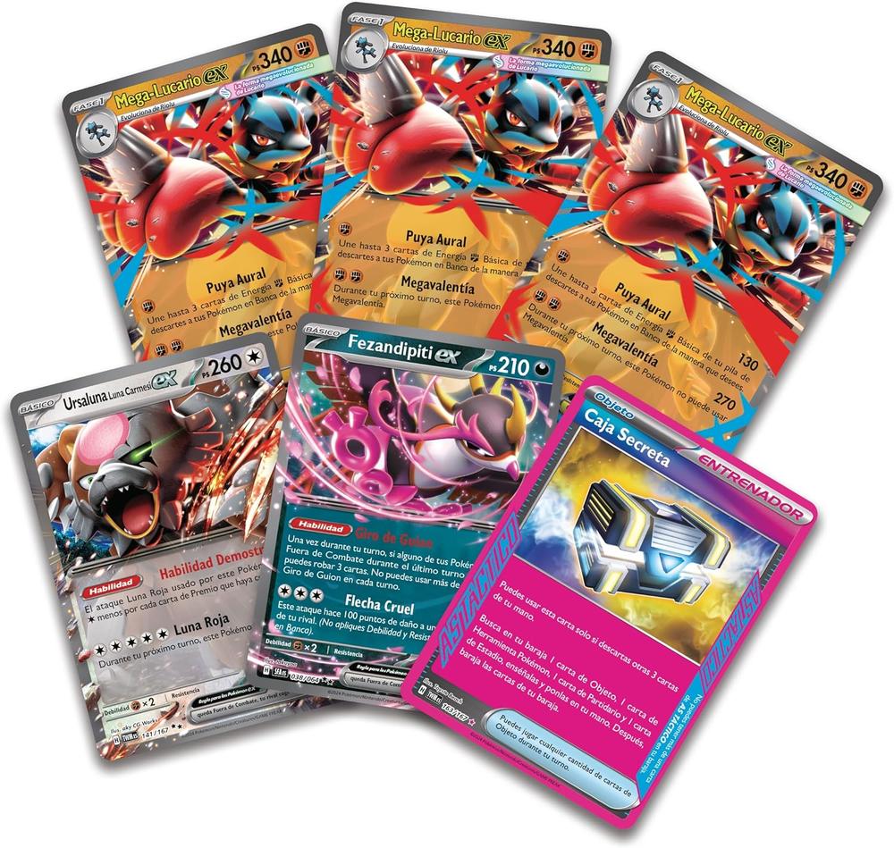 Pokémon TCG | Baraja de Combate Mega-Lucario EX | Mazo Listo para Jugar | Español