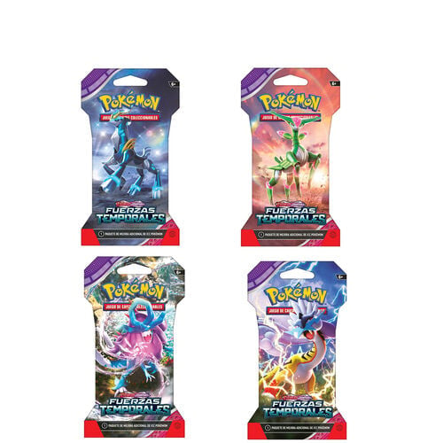 Pokémon TCG | 24 Blisters con Sobre Fuerzas Temporales | Escarlata y Púrpura | Español