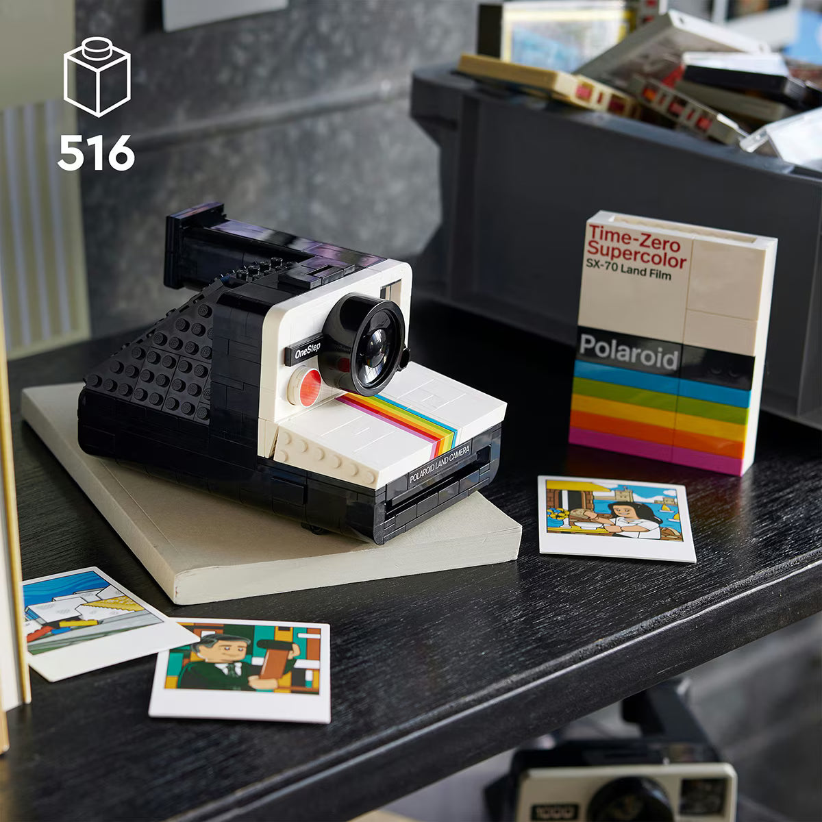 LEGO Ideas | Cámara Polaroid OneStep SX-70 (21345) | 516 Piezas | +18 Años